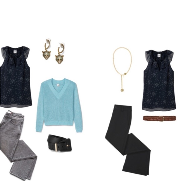 cabi NWT Ever Top, Navy Bouquet, SMALL, Fall 20 - Picture 5 of 6